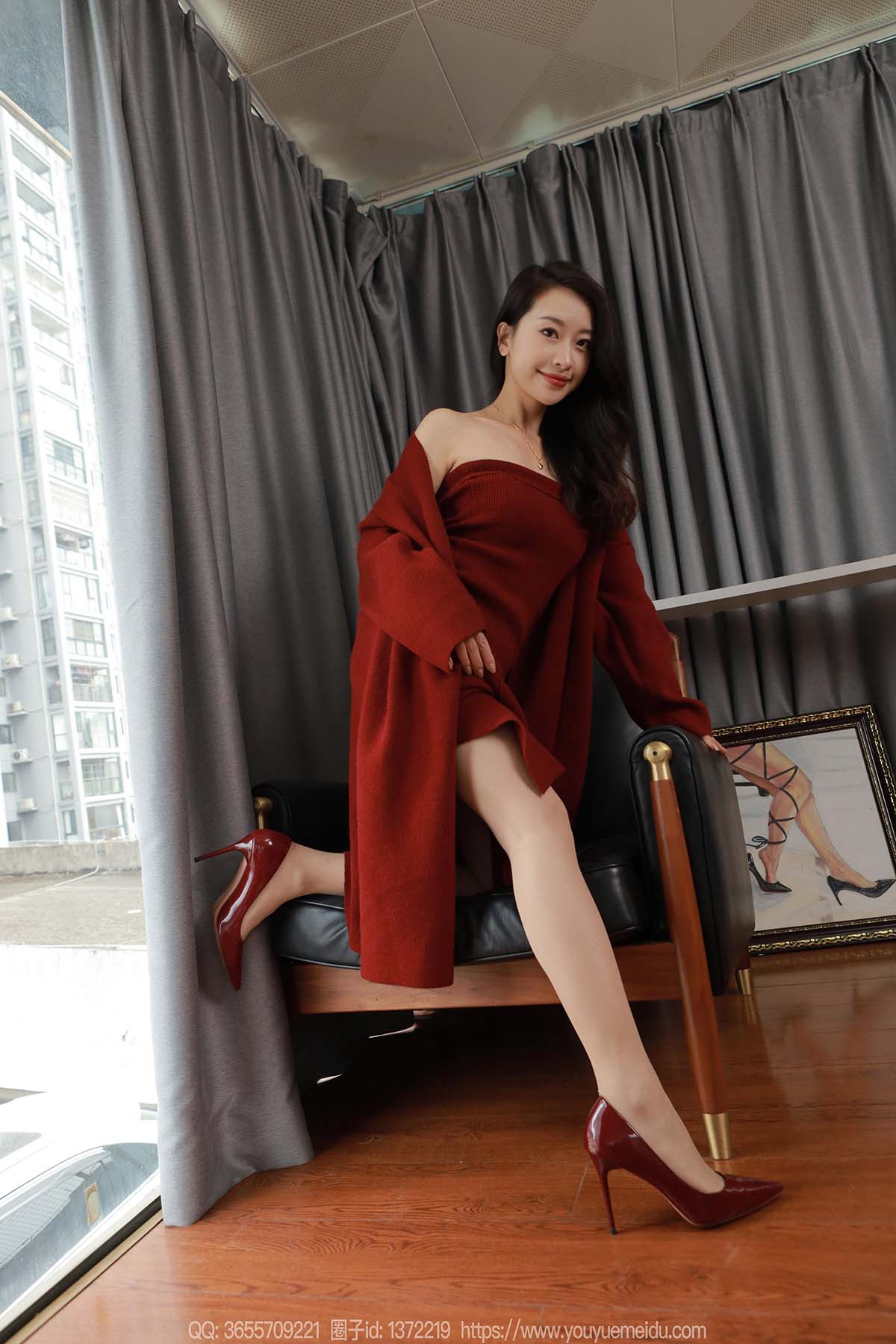 [IESS异思趣向] 2025.01.31 丝享家1965：小婕《红色针织裙（下）》 IESS异思趣向-第1张
