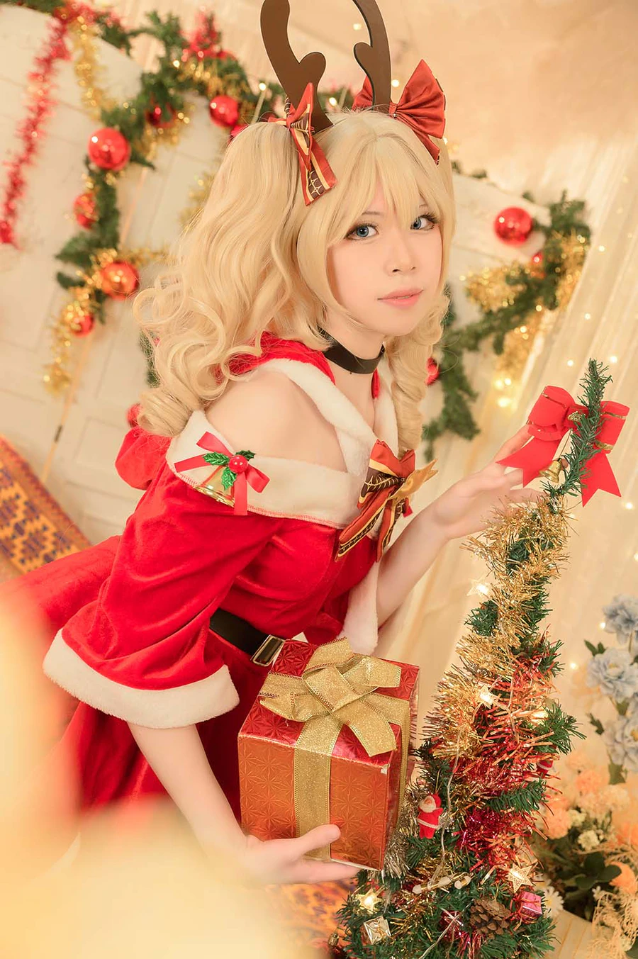 大米米球 – 芭芭拉圣诞白色 Cosplay-第1张