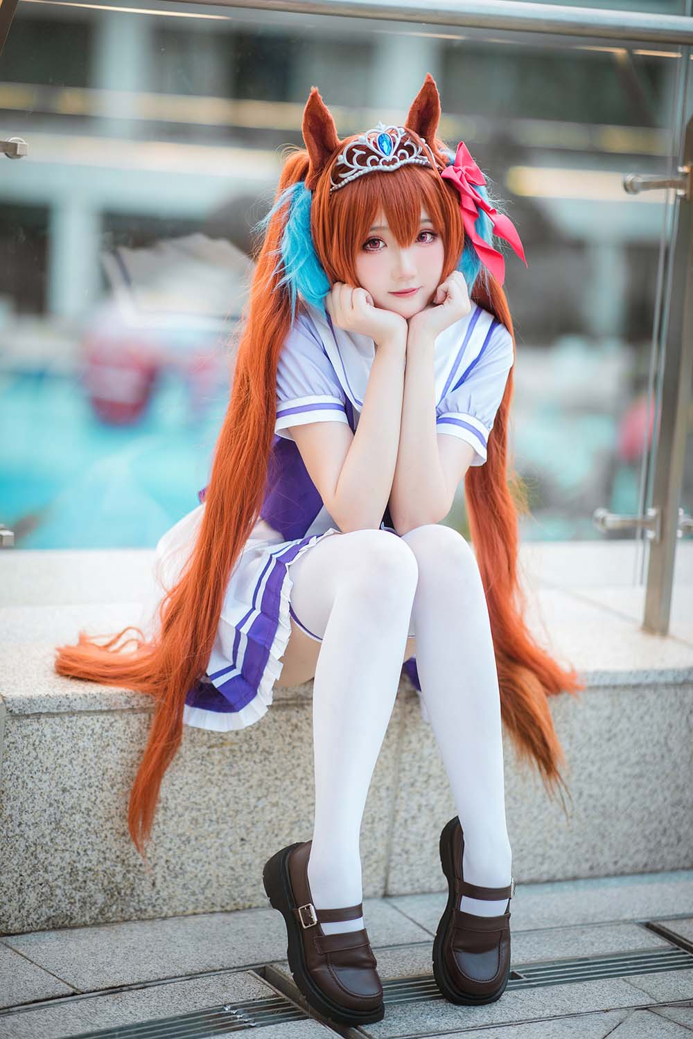 瓜希酱 – 赛马娘 大和赤骥 Cosplay-第2张