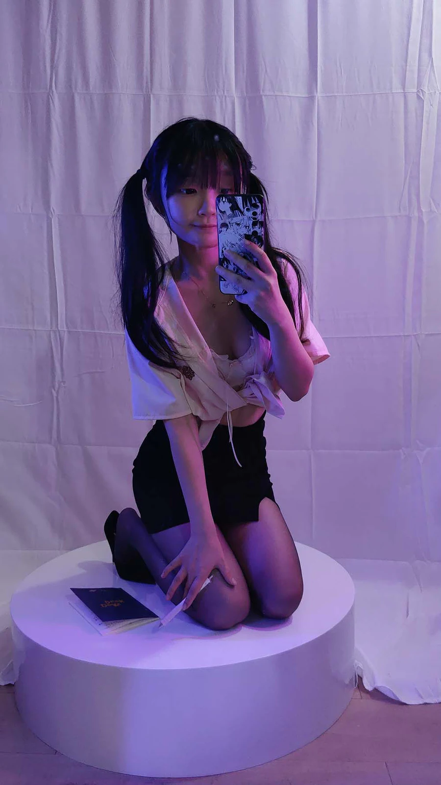 神沢永莉 – 双马尾黑丝班主任 Cosplay-第1张