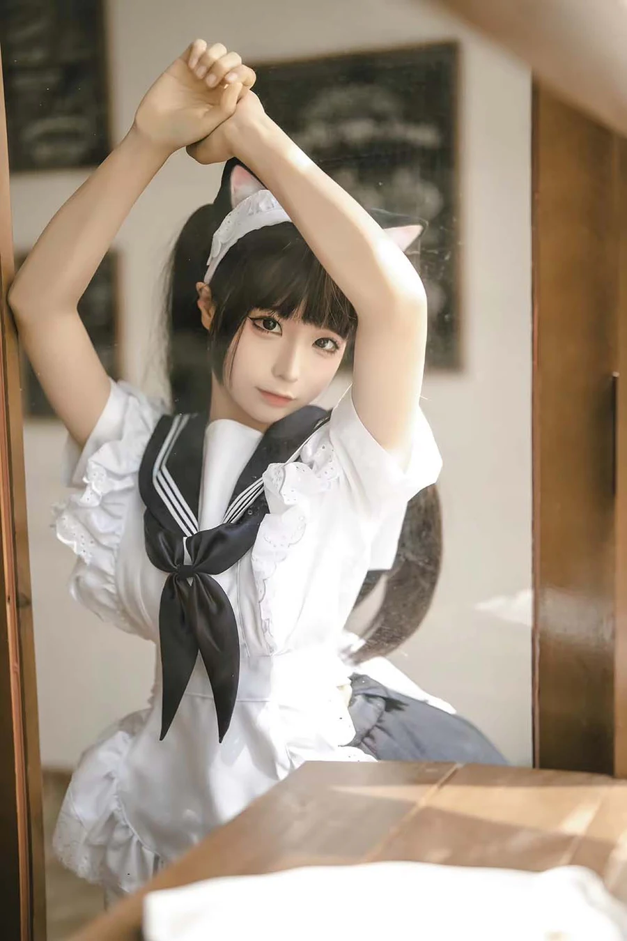 蠢沫沫 – 猫猫女仆 Cosplay-第2张