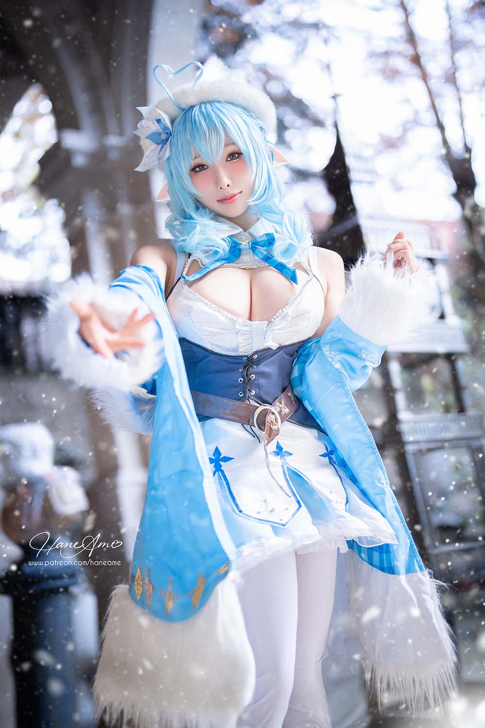 Hane Ame 雨波写真 – Yukihana Lamy (Hololive) Cosplay-第1张
