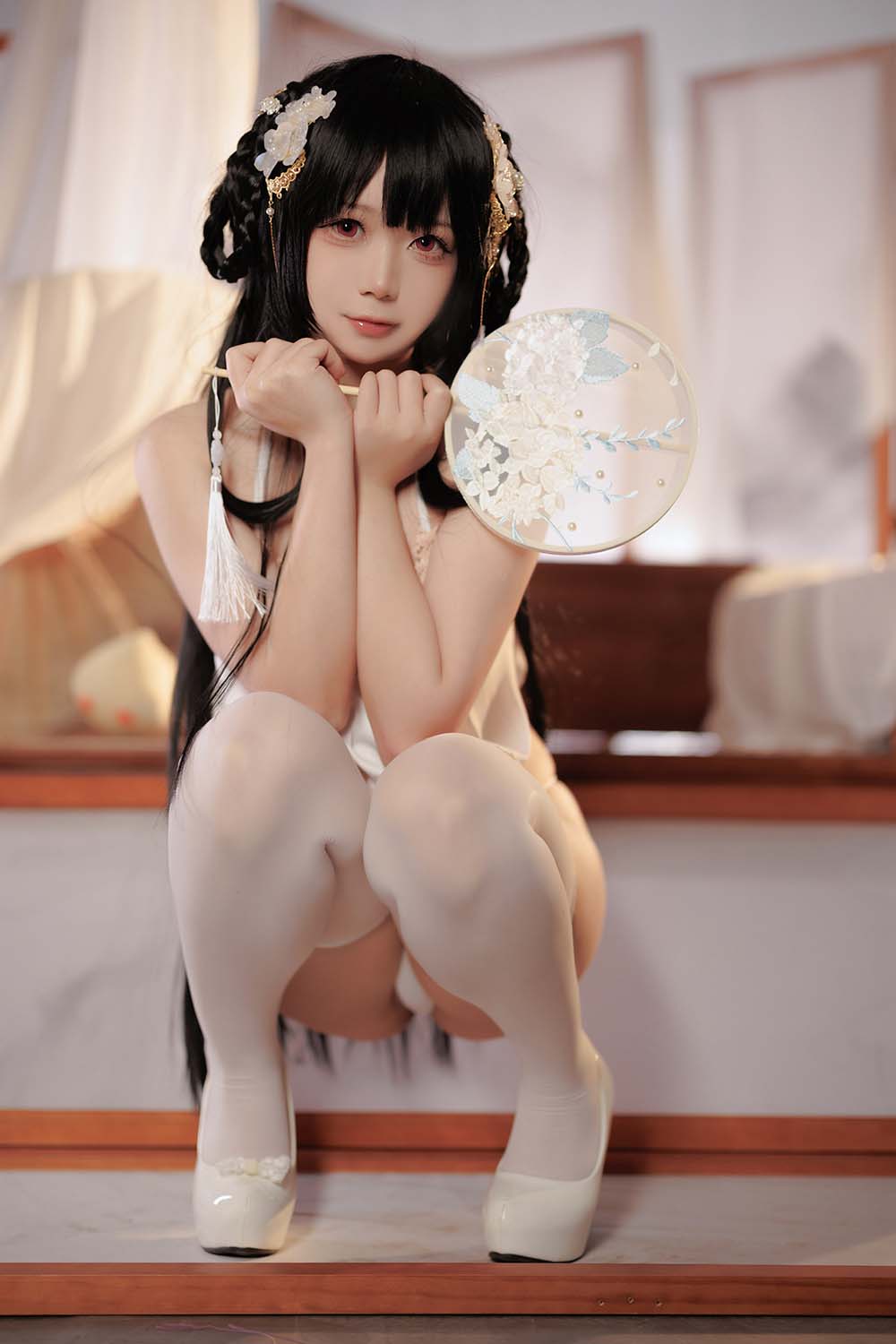 樱落酱w – 逸仙 膏发凝脂 Cosplay-第2张