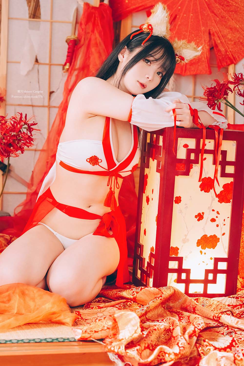 霜月shimo – Fox Miko Cosplay-第2张
