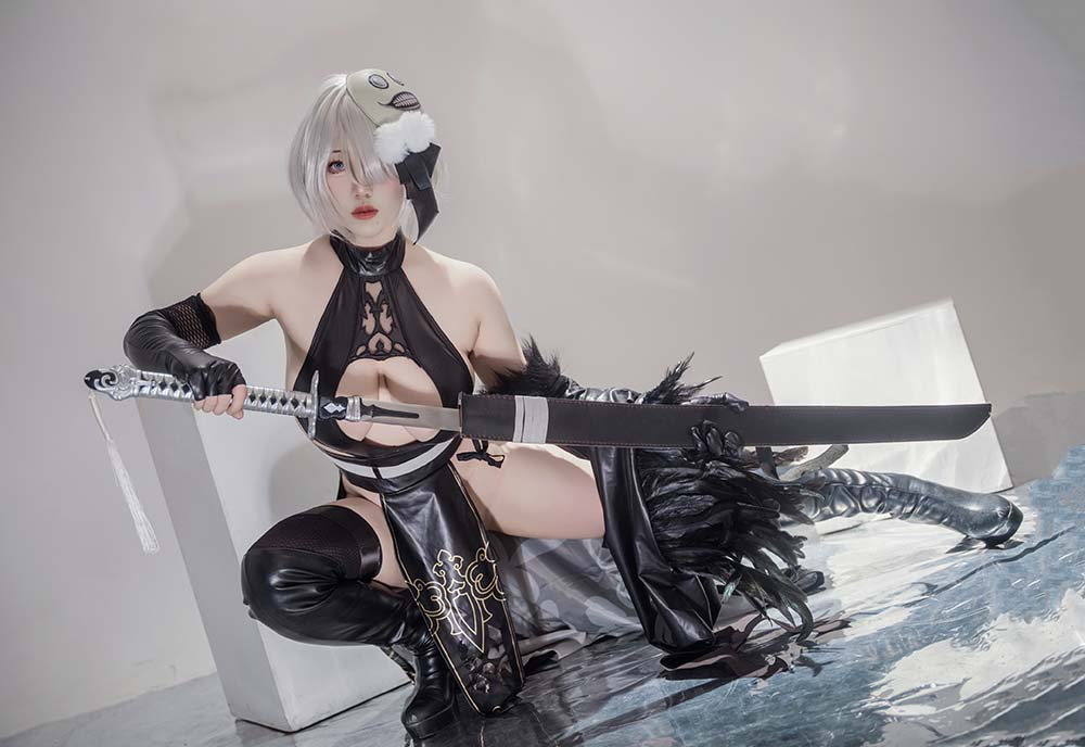 羊之甘露 – 2B同人旗袍X羊の机密 Cosplay-第2张
