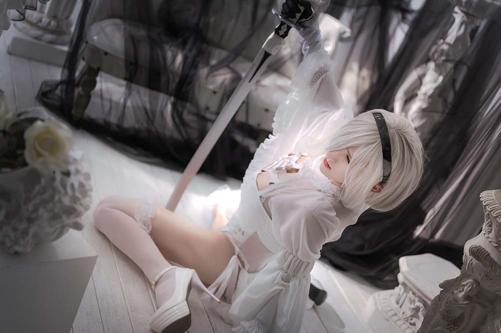 桜满三时 – 2B花嫁 Cosplay-第1张