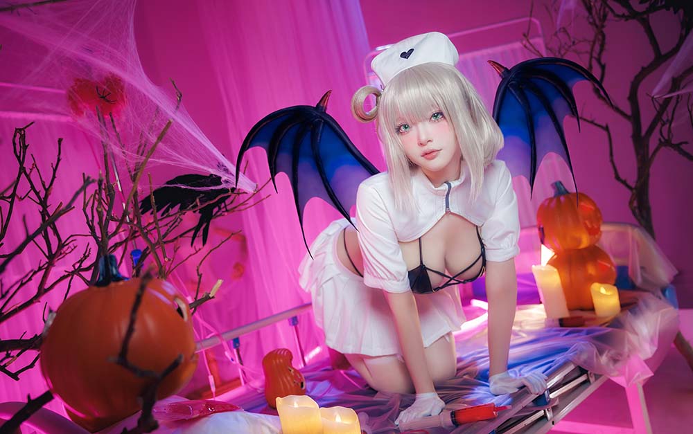 黑龙贯通 – 曼彻斯特 白衣恶魔 Cosplay-第2张