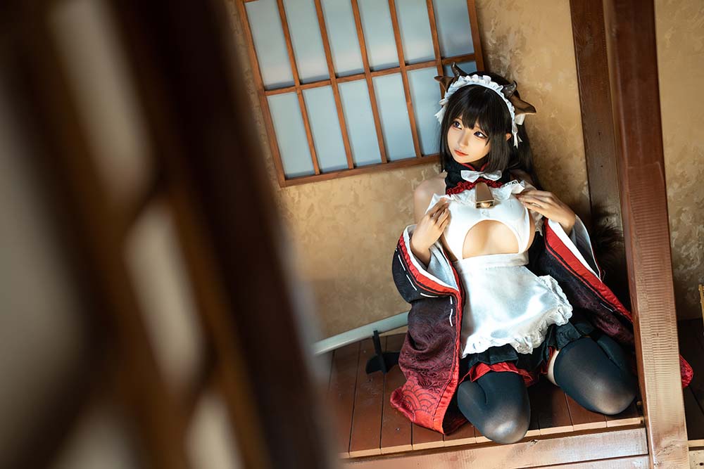 蠢沫沫 – 牛牛女仆 Cosplay-第1张