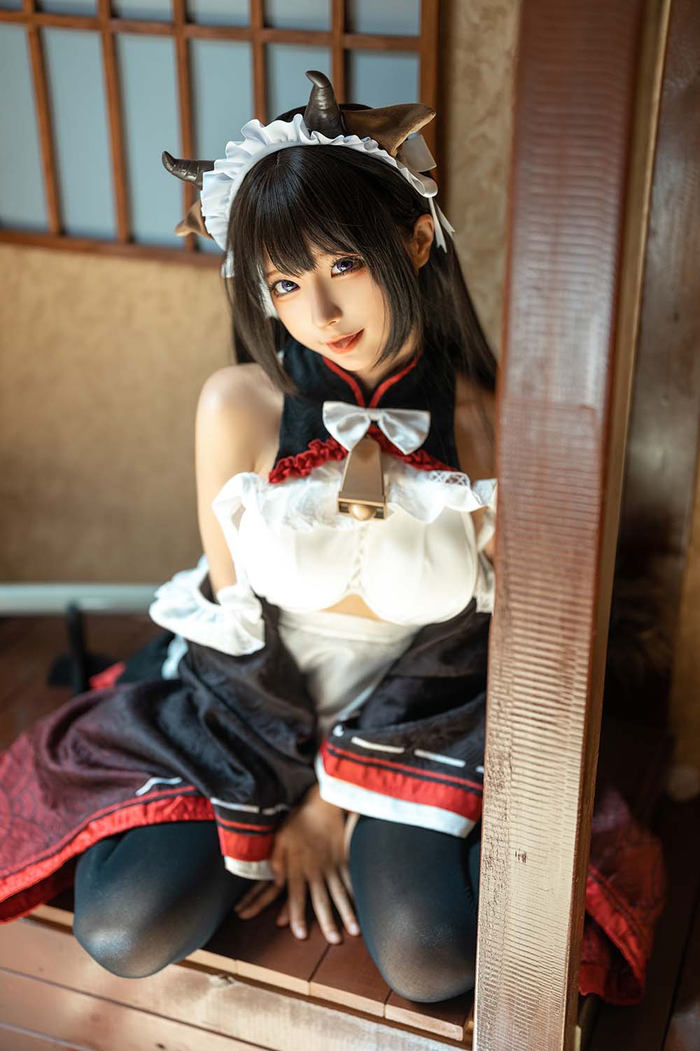 蠢沫沫 – 牛牛女仆 Cosplay-第2张