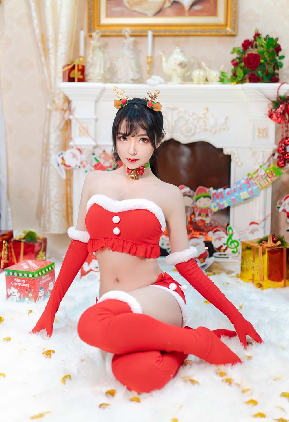 妍子坚不可摧 – 圣诞礼物 Cosplay-第2张