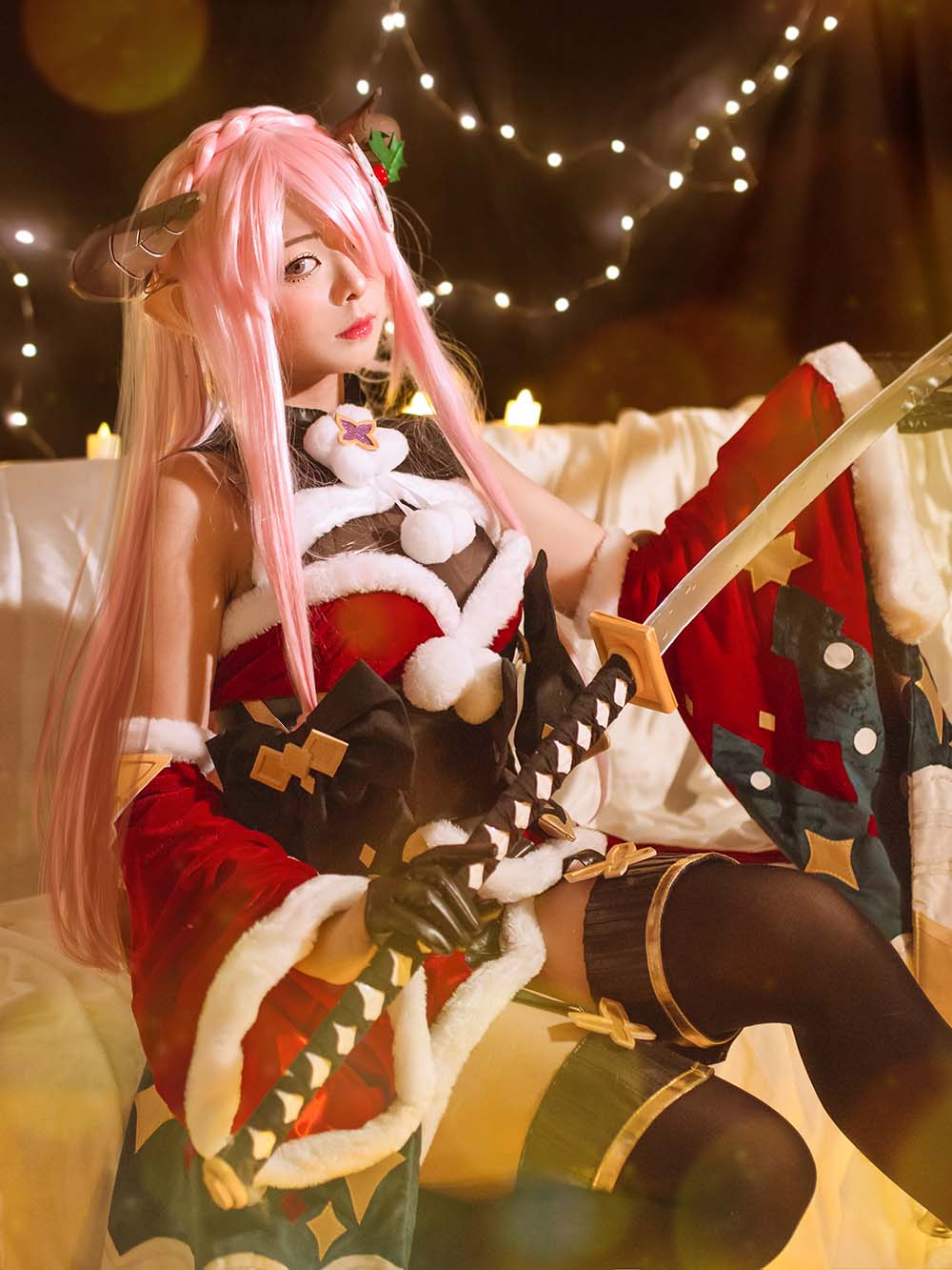 Rithe – Narmaya Xmas Cosplay-第1张