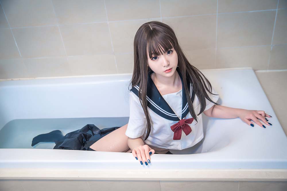 萌妹是青水 – JK制服 Cosplay-第1张