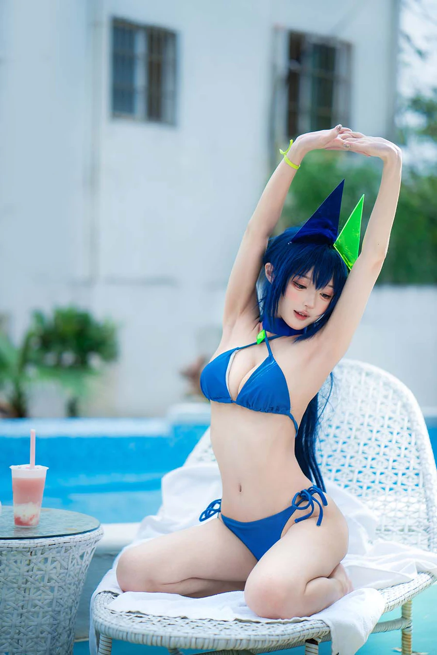 阿包也是兔娘 – 花园泳装 Cosplay-第2张