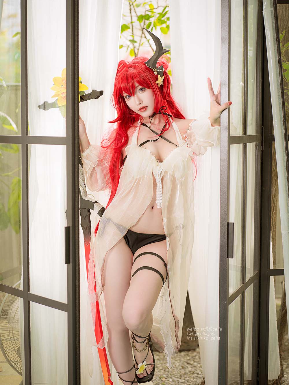 切切celia – 明日方舟 史尔特尔泳装 Cosplay-第2张