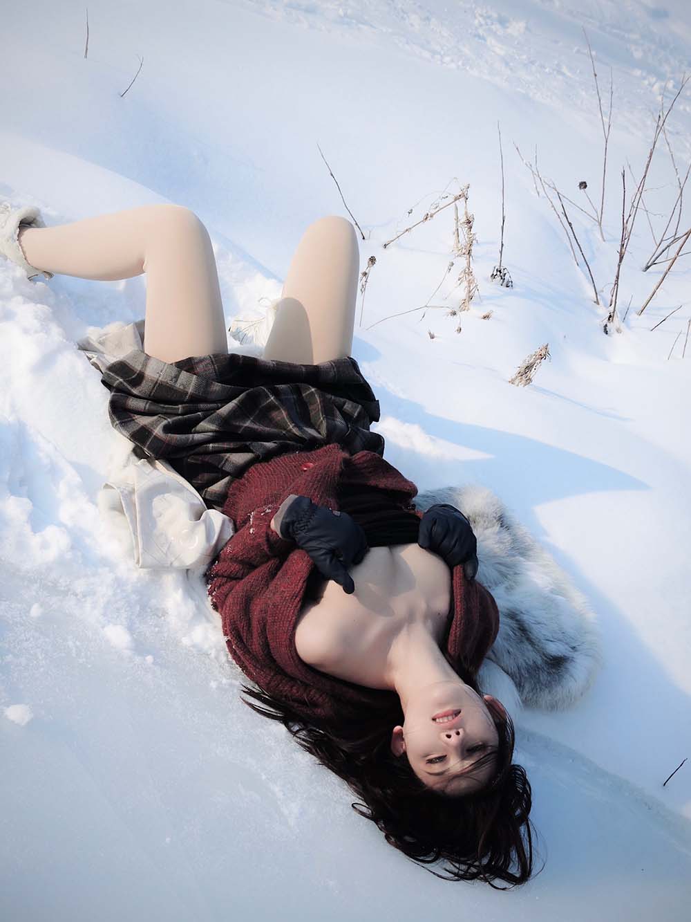 美女模特就是阿朱啊 – 雪国精灵 Cosplay-第1张