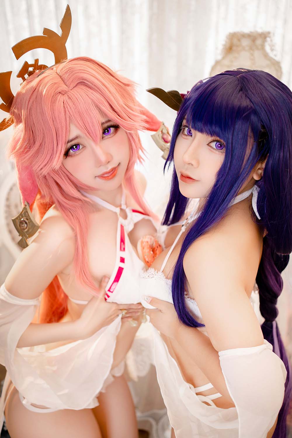 Sayo Momo & Sally – RAIDEN x YAE Cosplay-第1张