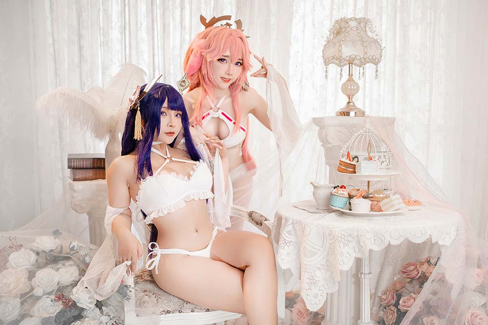 Sayo Momo & Sally – RAIDEN x YAE Cosplay-第2张