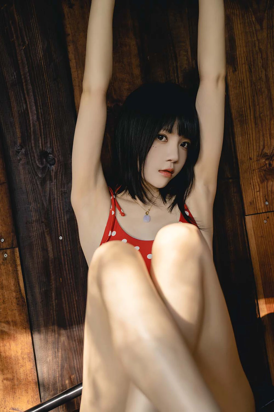 桜桃喵 – 红波点 Cosplay-第2张