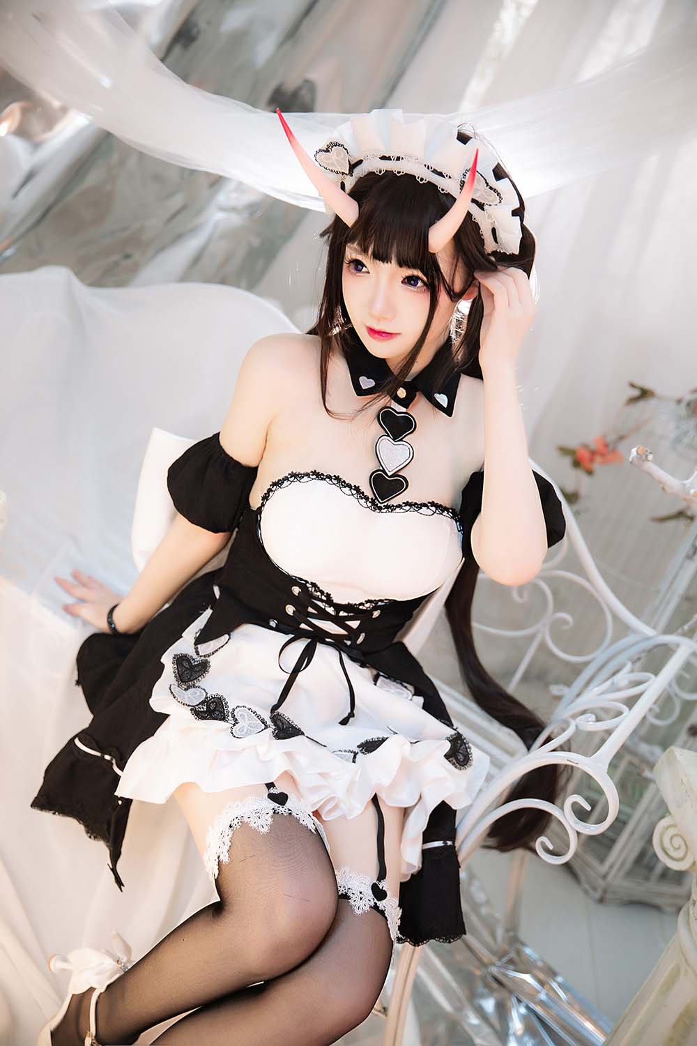 雪晴Astra – 能代女仆 Cosplay-第1张