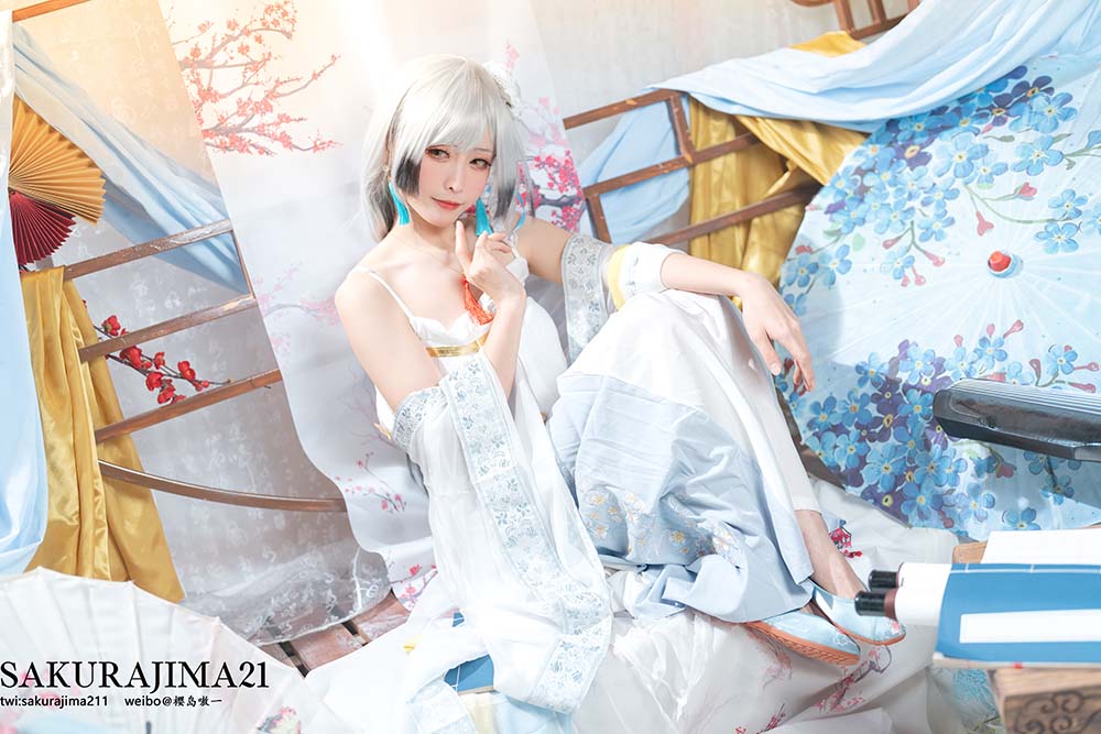 樱岛嗷一 – 海天 书香水榭 Cosplay-第1张