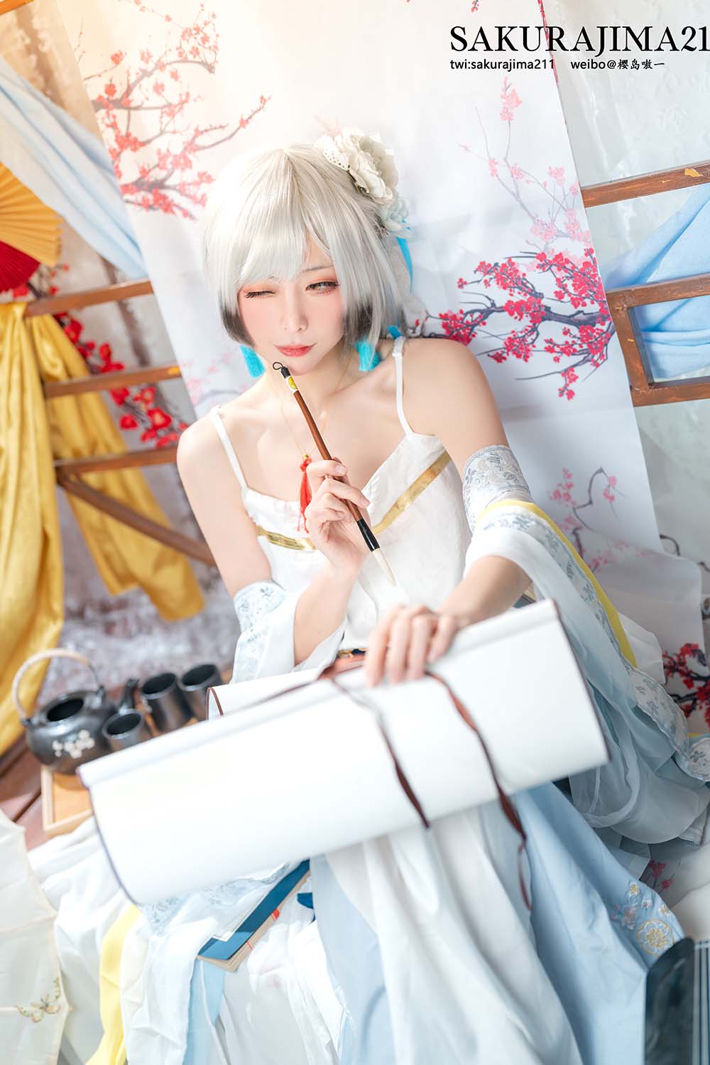 樱岛嗷一 – 海天 书香水榭 Cosplay-第2张