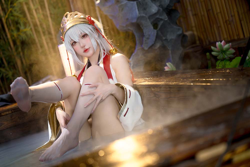 阿包也是兔娘 – 樱境物语 巫女浴池 Cosplay-第2张