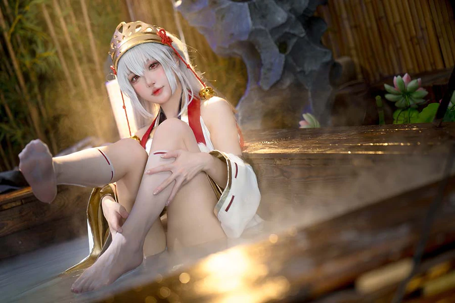 阿包也是兔娘 – 樱境物语 巫女浴池 Cosplay-第2张
