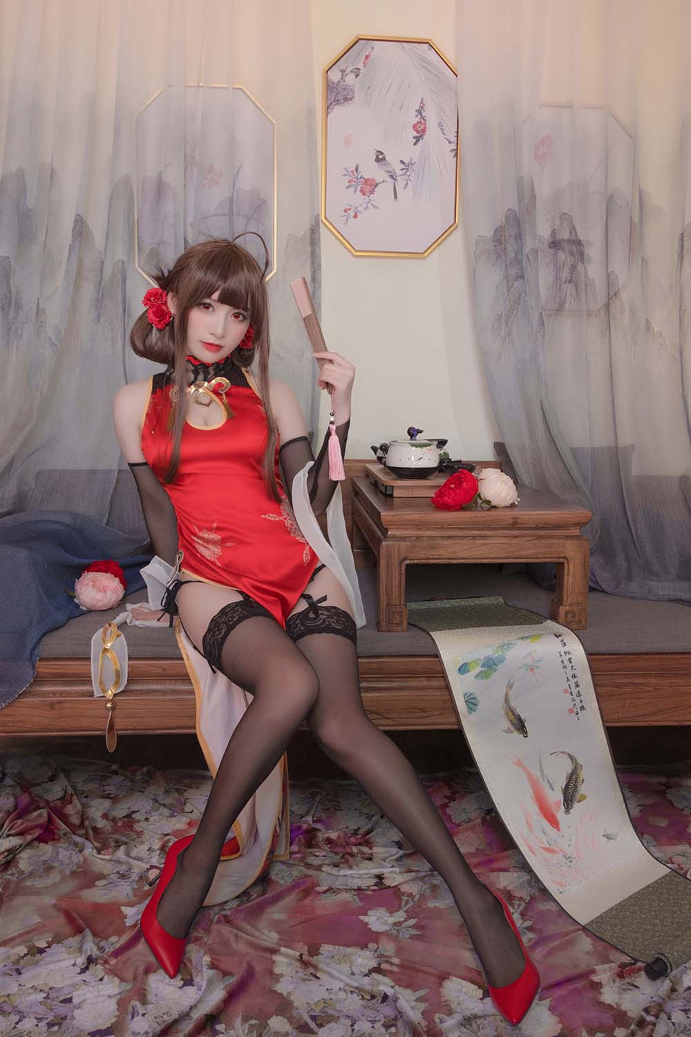 星野saori – DSR-50 红牡丹 Cosplay-第1张