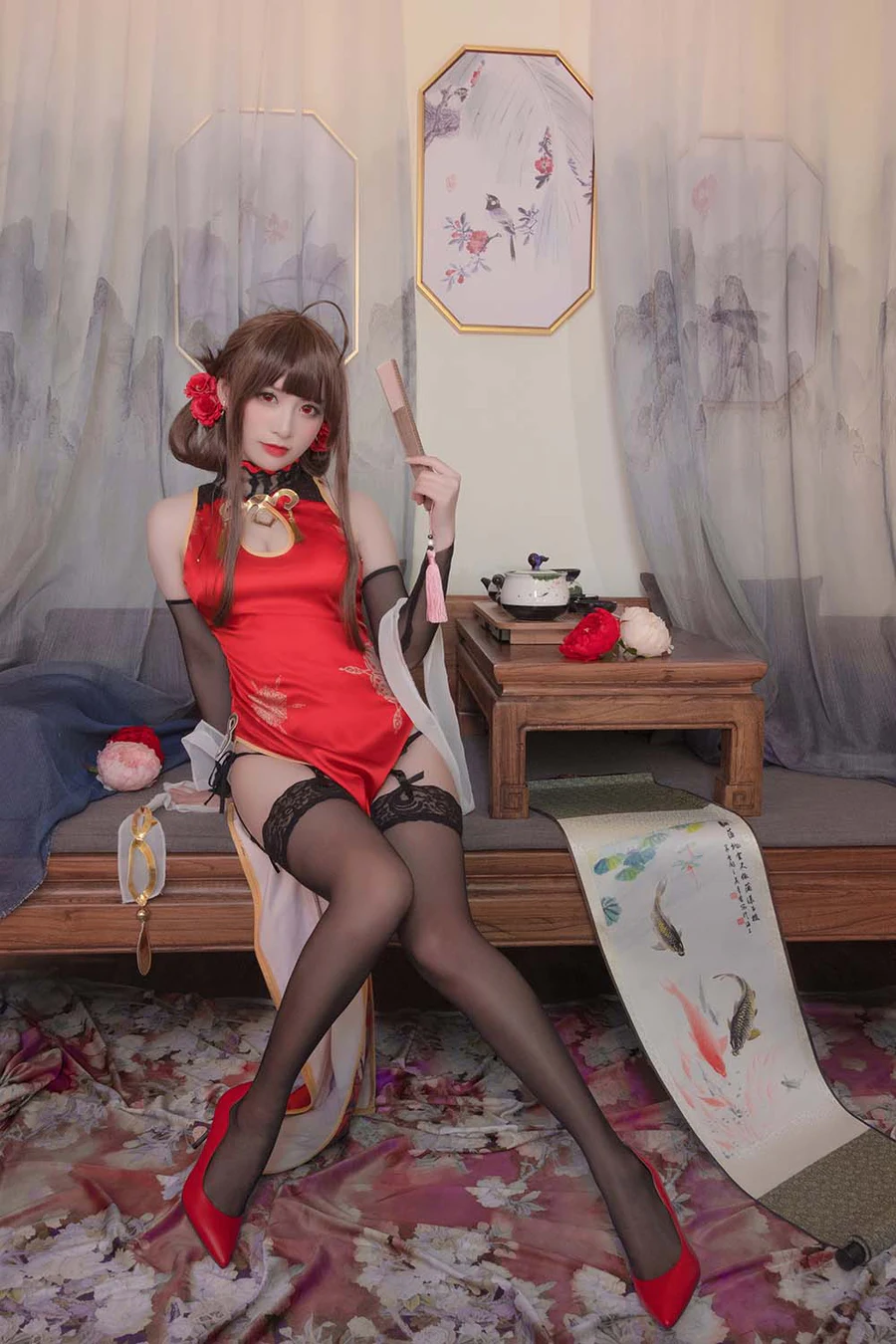星野saori – DSR-50 红牡丹 Cosplay-第1张