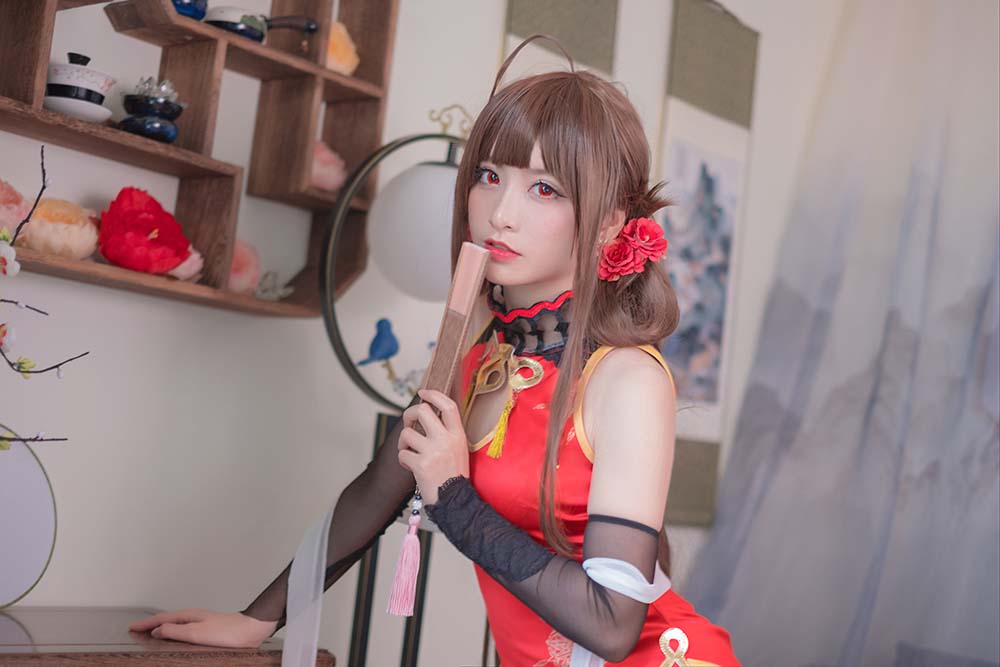 星野saori – DSR-50 红牡丹 Cosplay-第2张