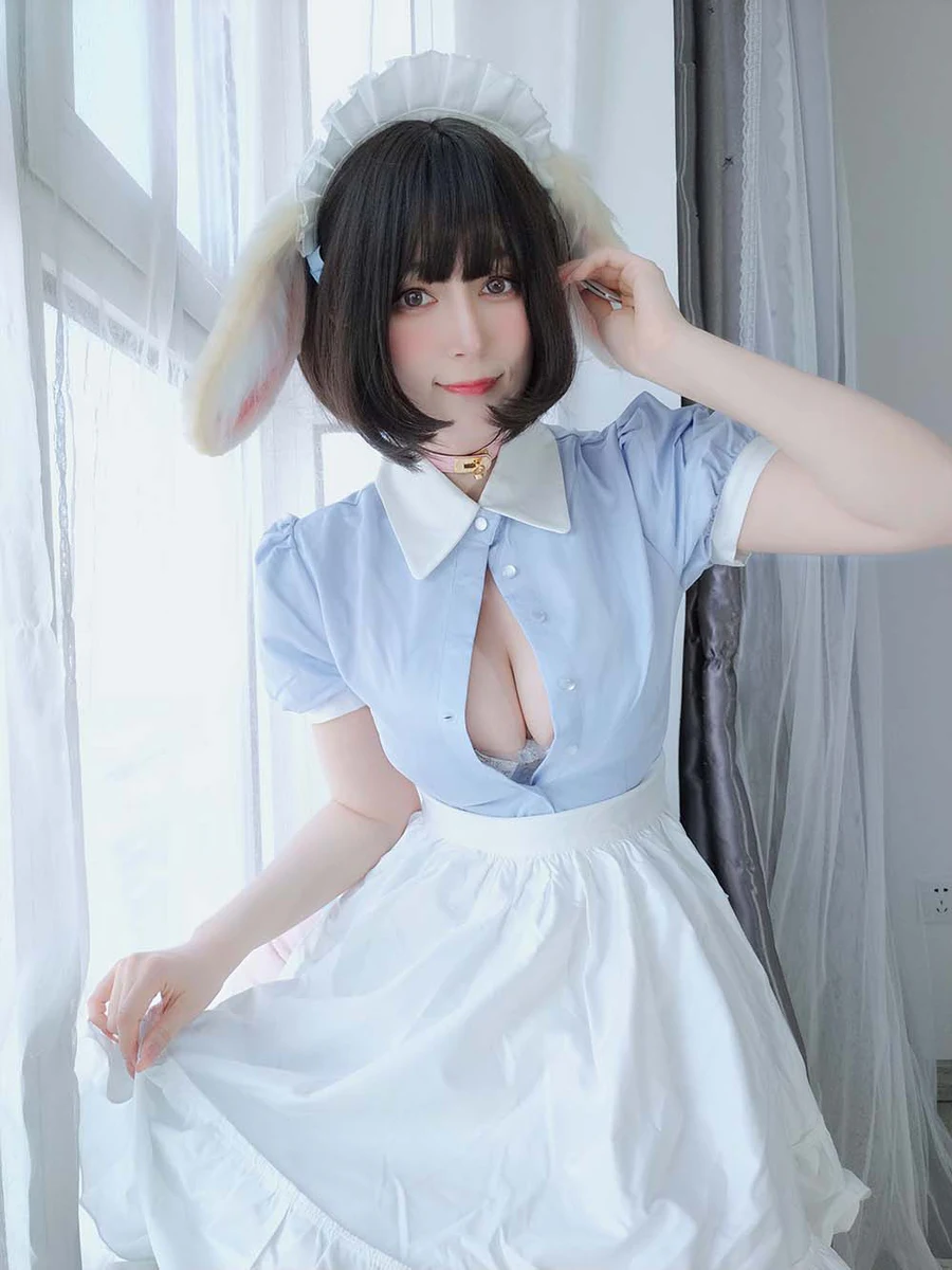 白银 – 兔女仆 Cosplay-第2张