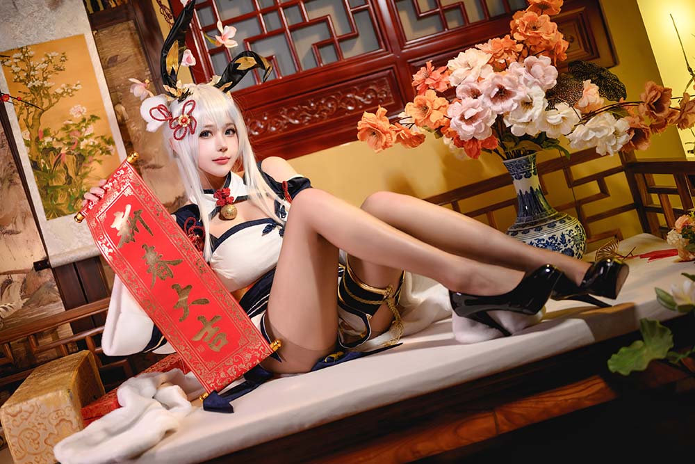 凛子酱 – 旗袍兔兔 Cosplay-第1张