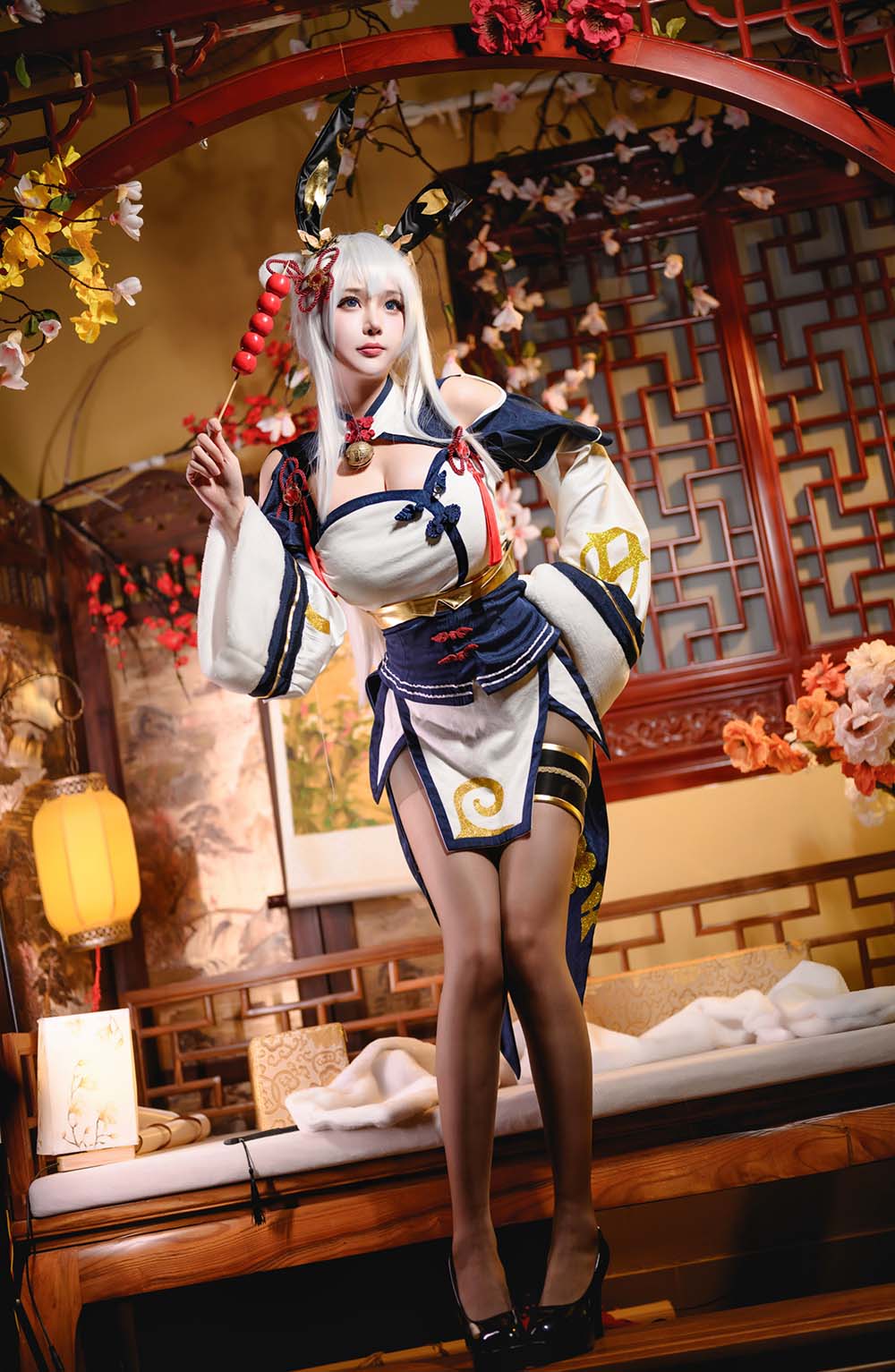 凛子酱 – 旗袍兔兔 Cosplay-第2张