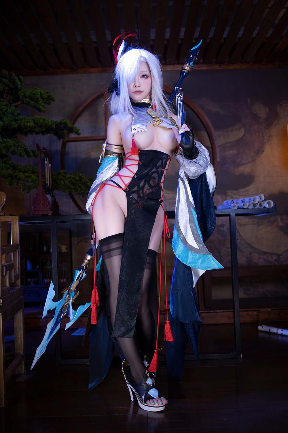 水淼aqua – 原神 申鹤旗袍 Cosplay-第1张