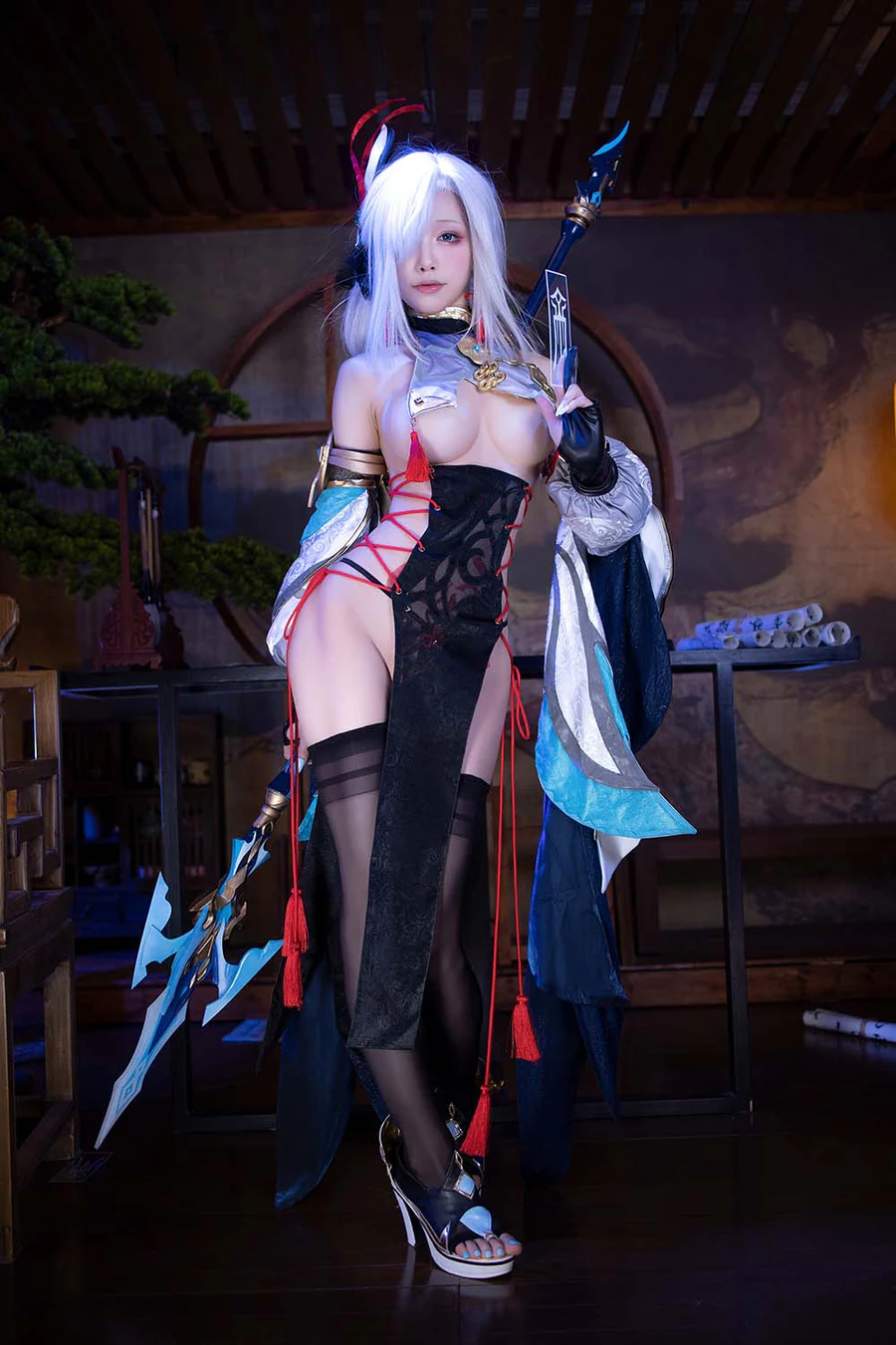 水淼aqua – 原神 申鹤旗袍 Cosplay-第1张
