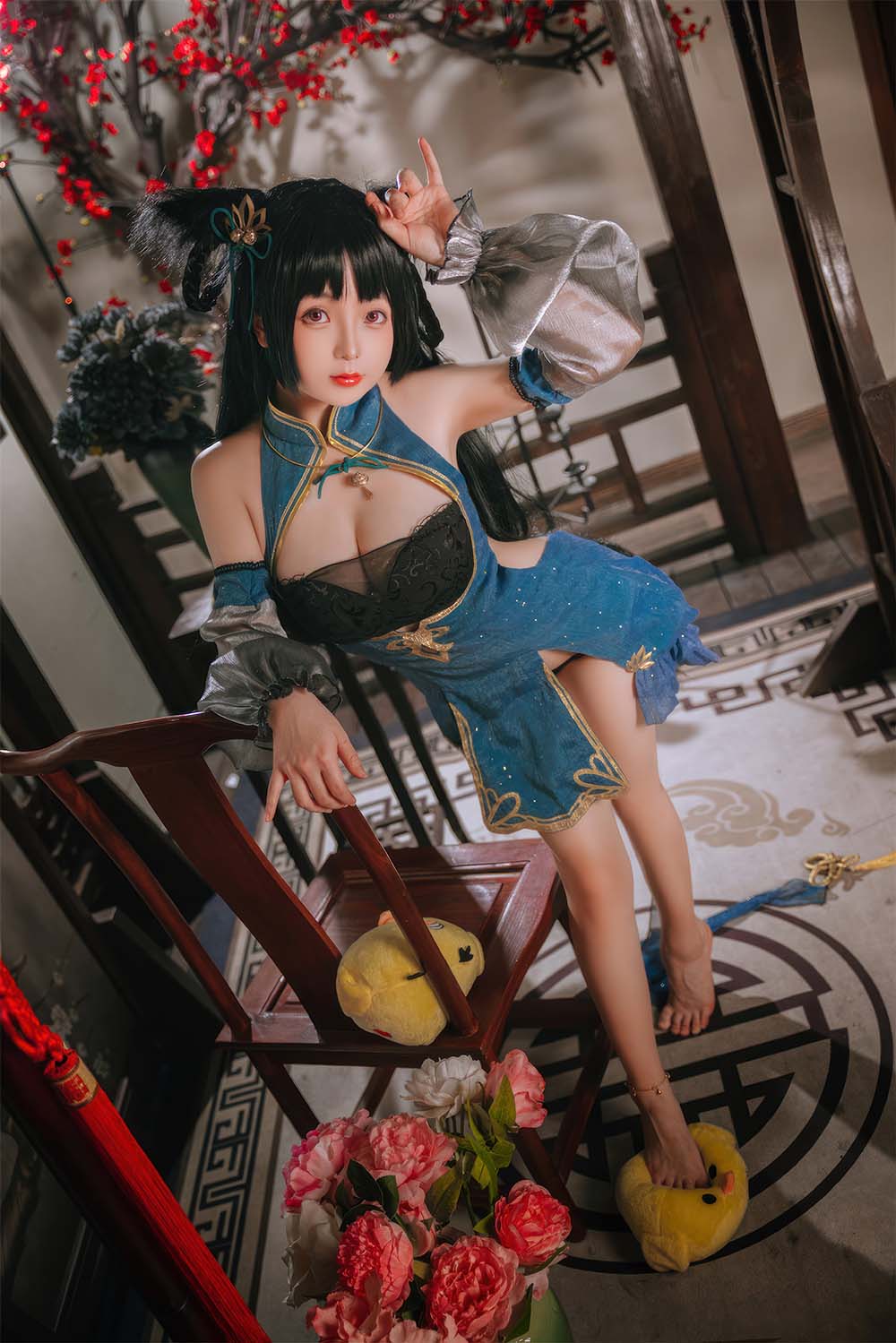 日奈娇 – 碧蓝航线 大潮旗袍 Cosplay-第1张