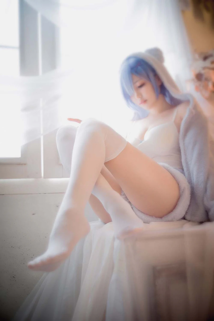 Ely_eee(ElyEE子) – Rem Pajamas Cosplay-第1张