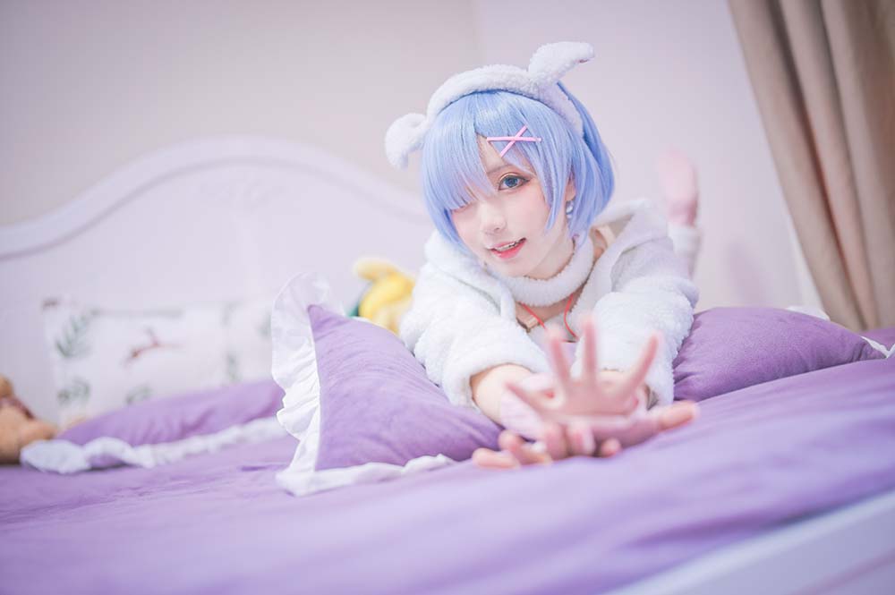 花柒Hana – 蕾姆绵羊 Cosplay-第2张