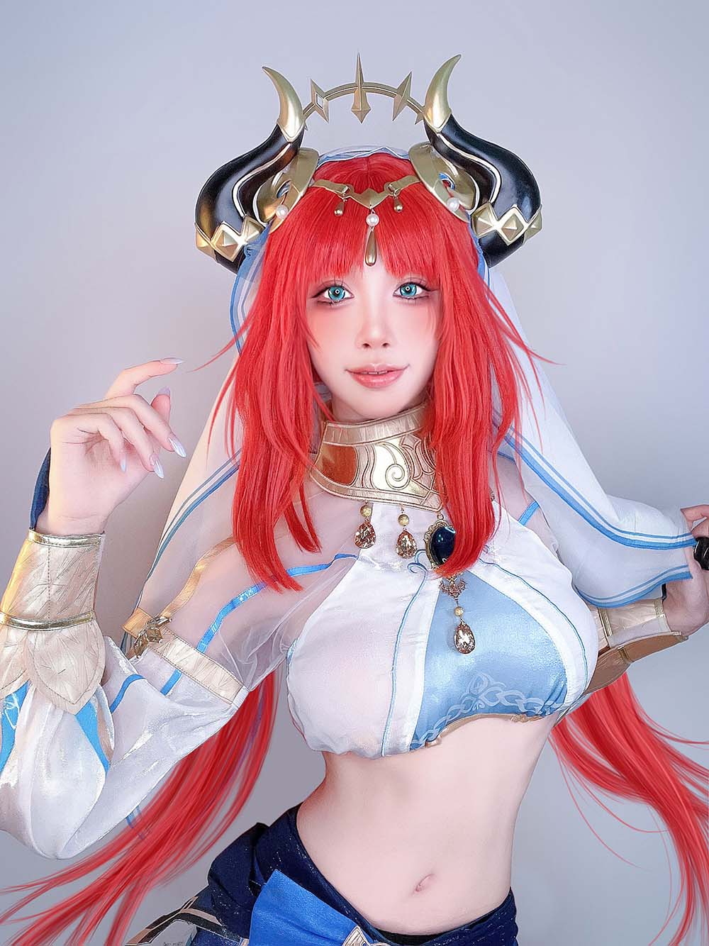 水淼aqua – 原神 妮露 Cosplay-第2张