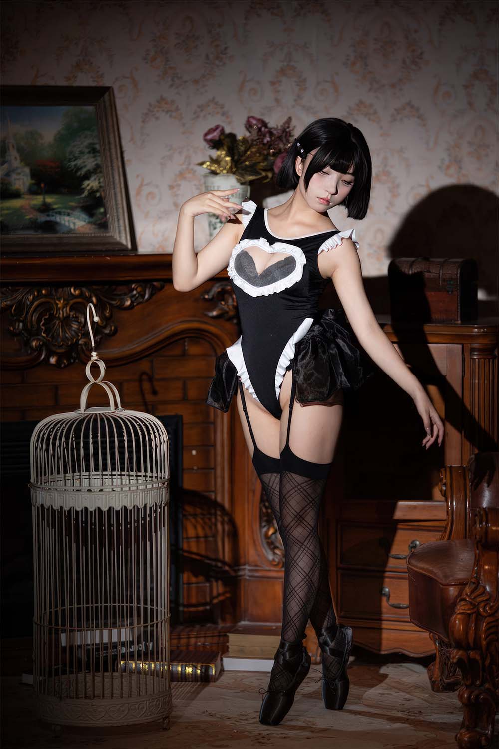 花铃 – 马戏团芭蕾 吊带袜高叉 Cosplay-第2张