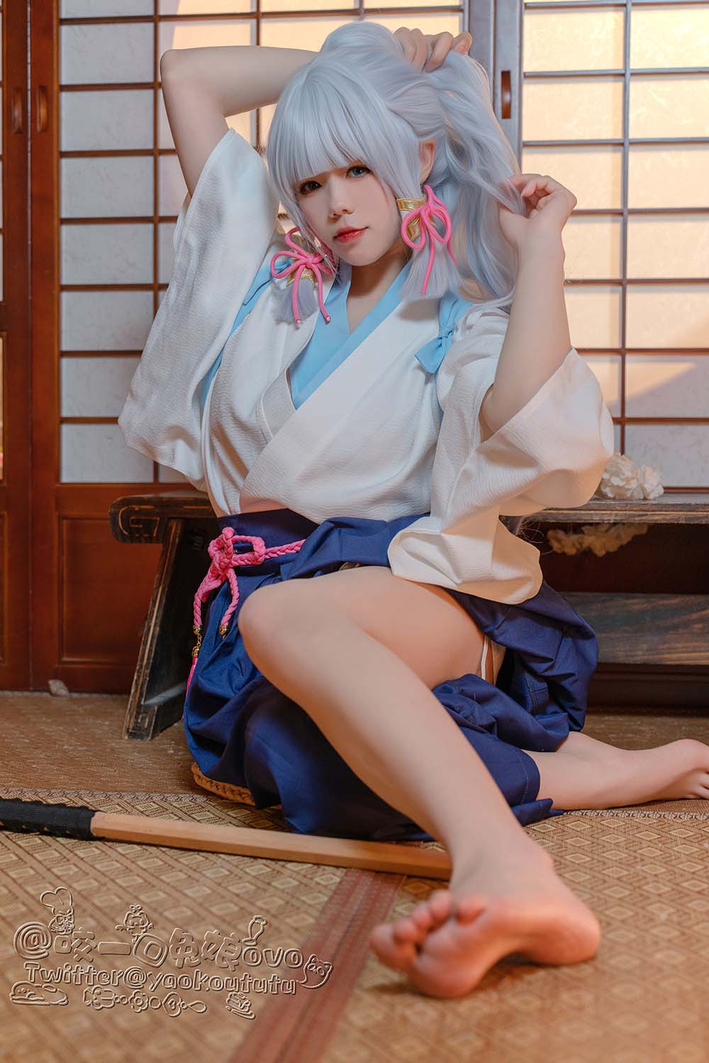咬一口兔娘 – 绫华的小憩 Cosplay-第1张