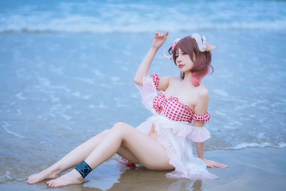 二佐Nisa – 泰拉夏日纪事 艾雅法拉泳装 Cosplay-第2张