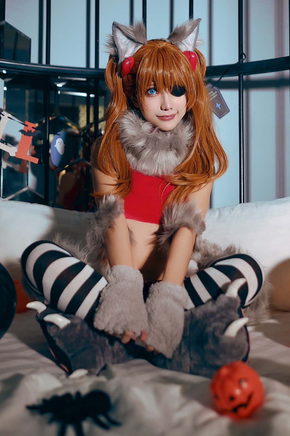 MingTao 明桃 – Asuka Werewolf Cosplay-第1张