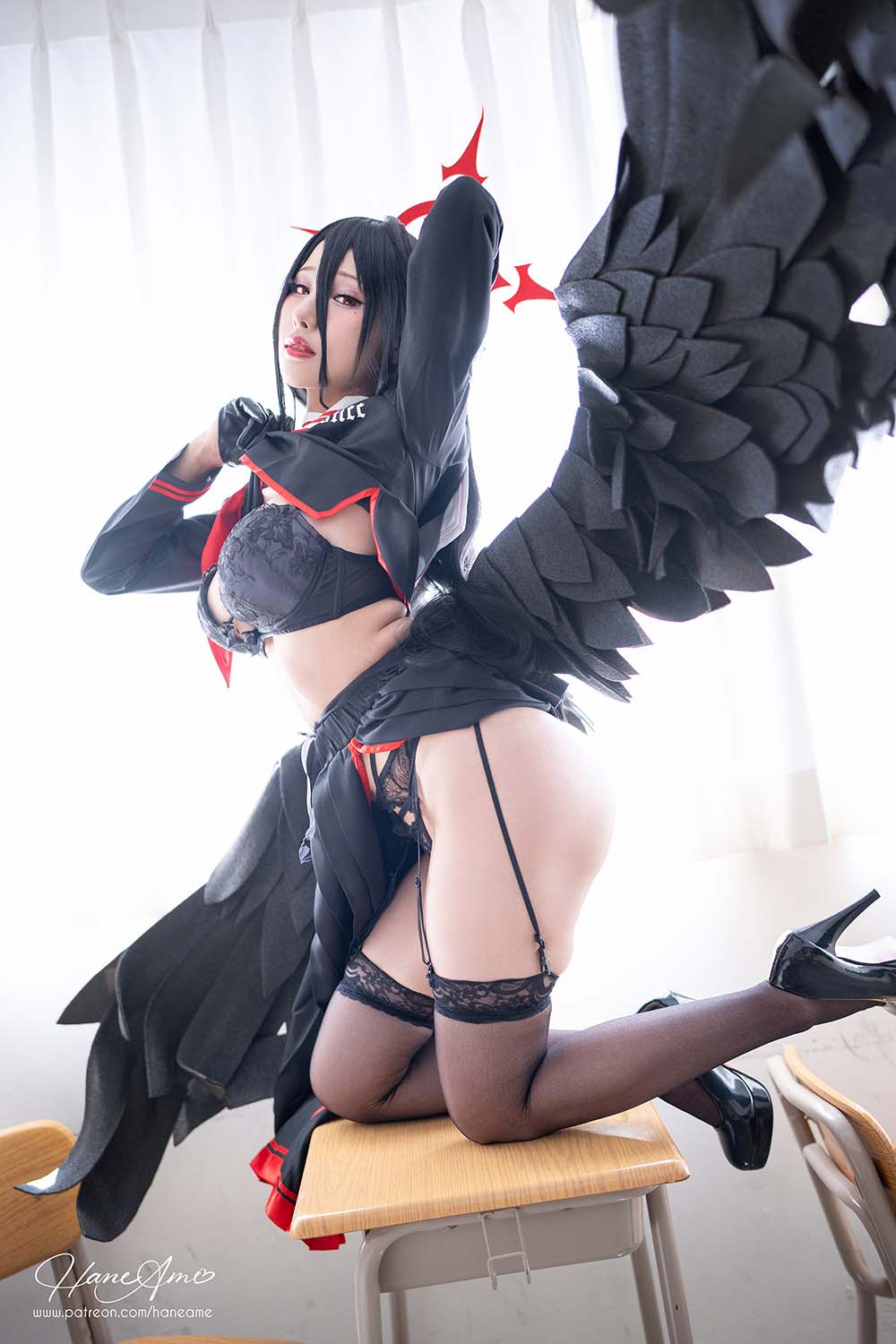 Hane Ame 雨波写真 – 蔚藍檔案-羽川蓮實 Cosplay-第1张