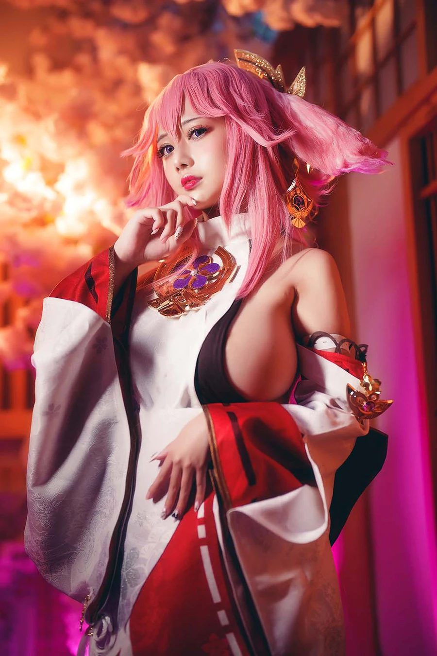 沖田凜花Rinka – 八重神子 Cosplay-第1张