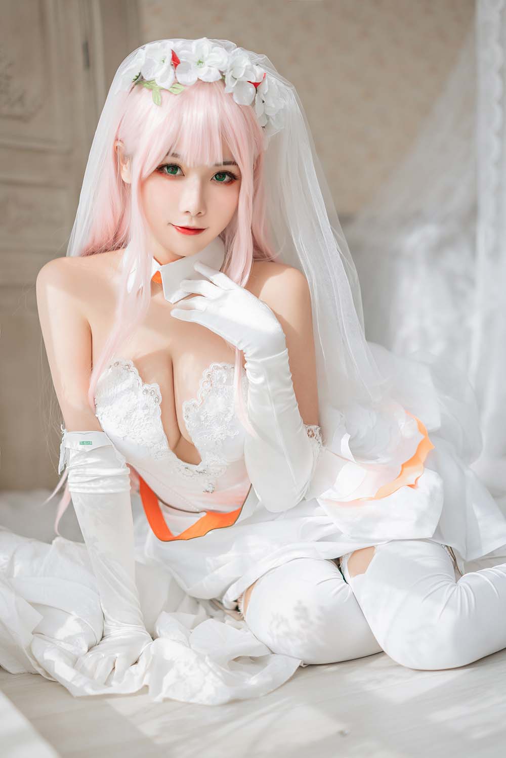 Momoko葵葵 – DARLING in the FRANXX 花嫁 Cosplay-第1张
