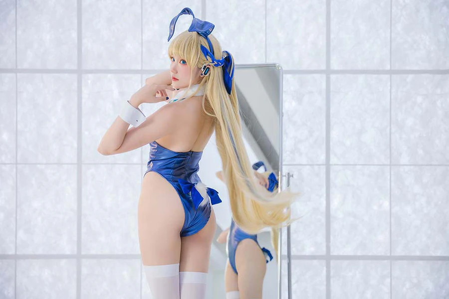瓜希酱 – 飞鸟马时兔女郎 Cosplay-第2张