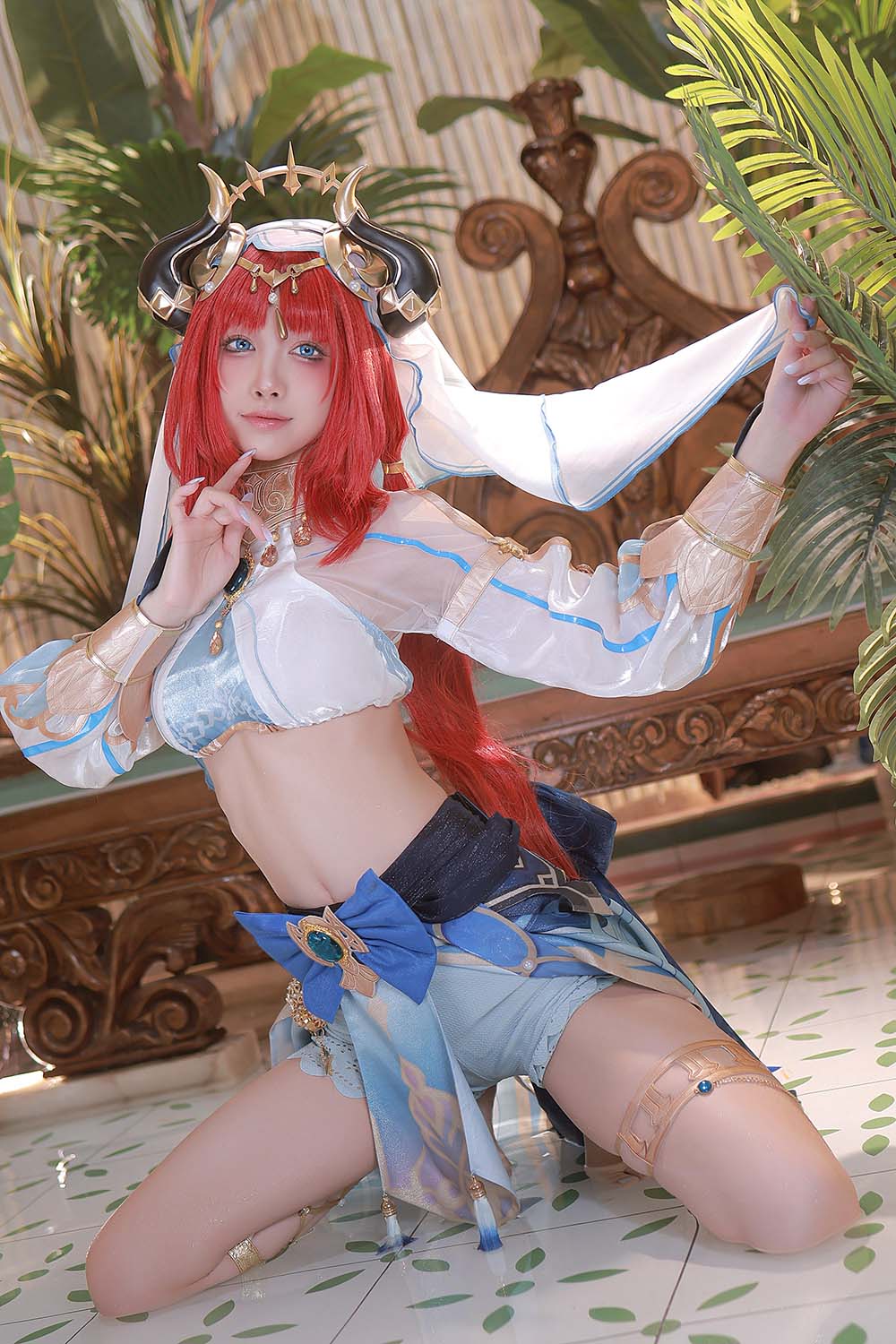 水淼aqua – 原神 妮露 Cosplay-第1张