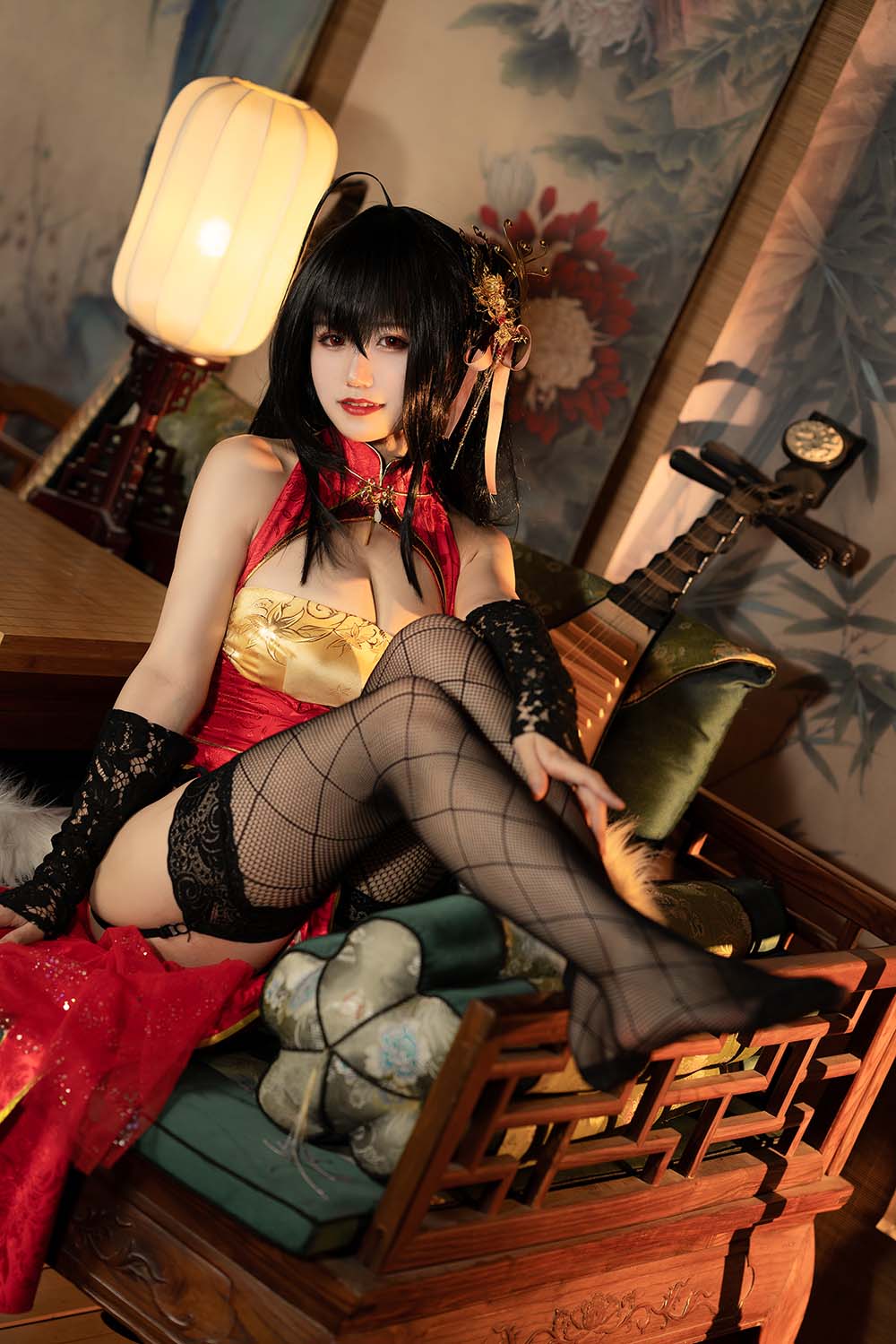 小仓千代w – 大凤旗袍 Cosplay-第1张