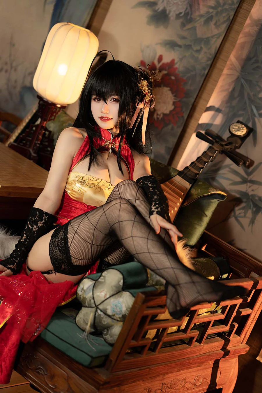 小仓千代w – 大凤旗袍 Cosplay-第1张